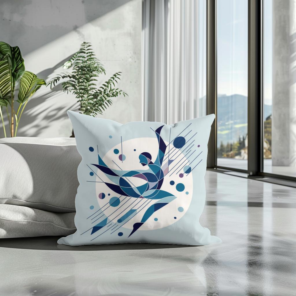 Geometric Dance Cotton Cushion