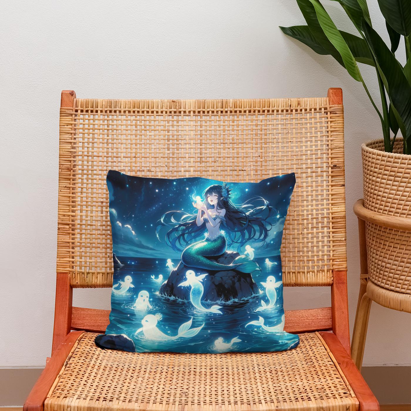 Ocean's Serenade Cotton Cushion