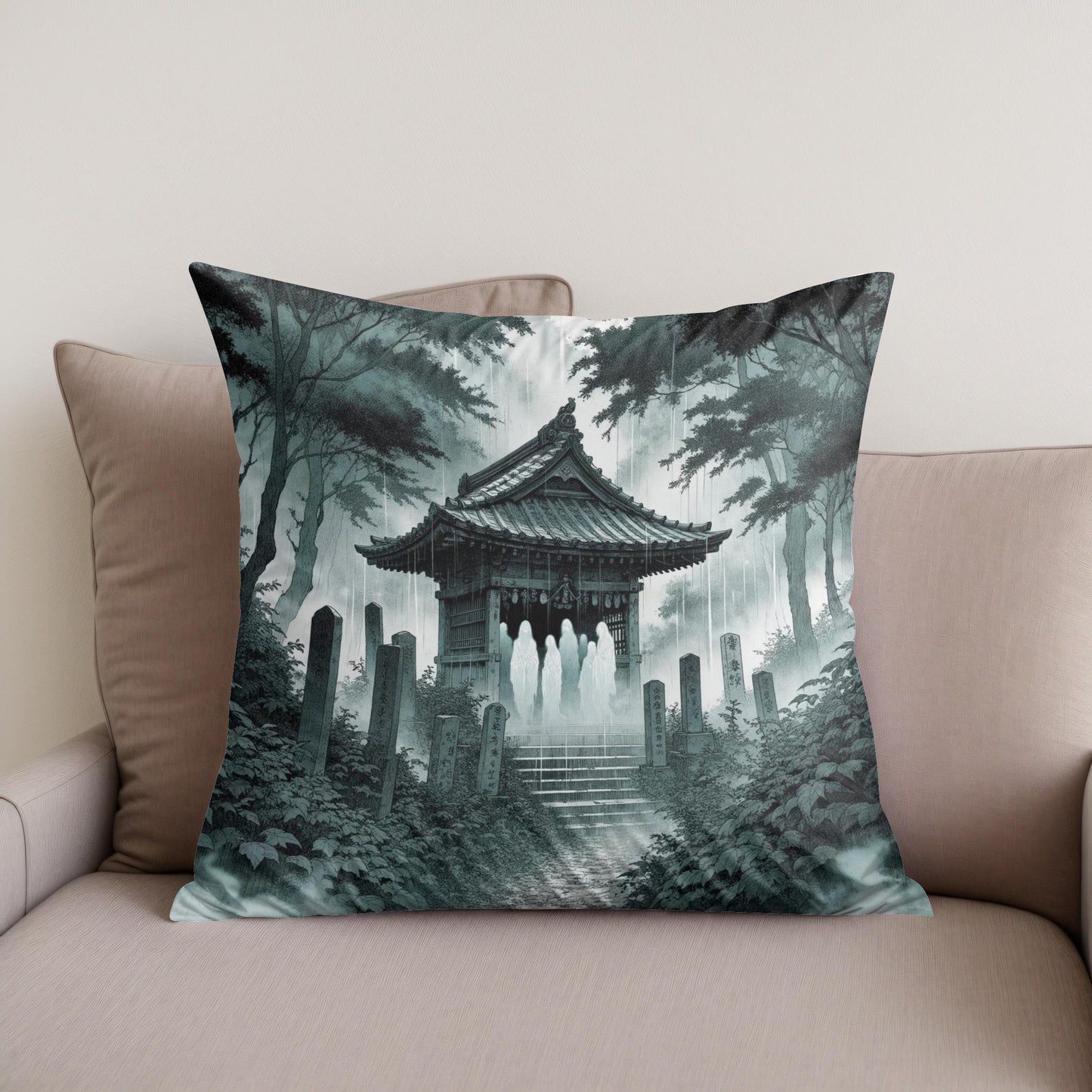 Veiled Shrine Cotton Cushion