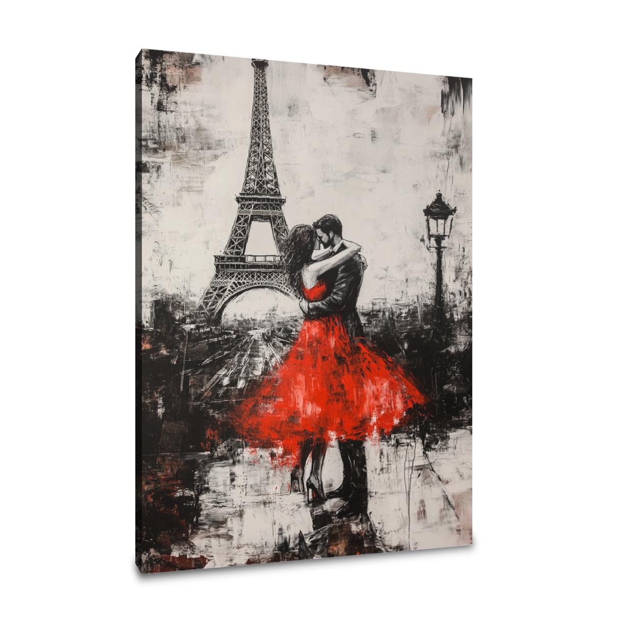 Eiffel Embrace Canvas