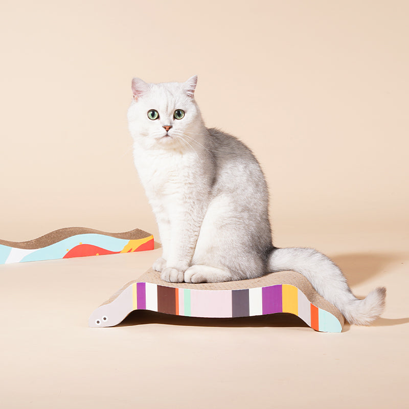 zeze Wave Cat Scratching Board — Corrugated Cardboard, 44 cm