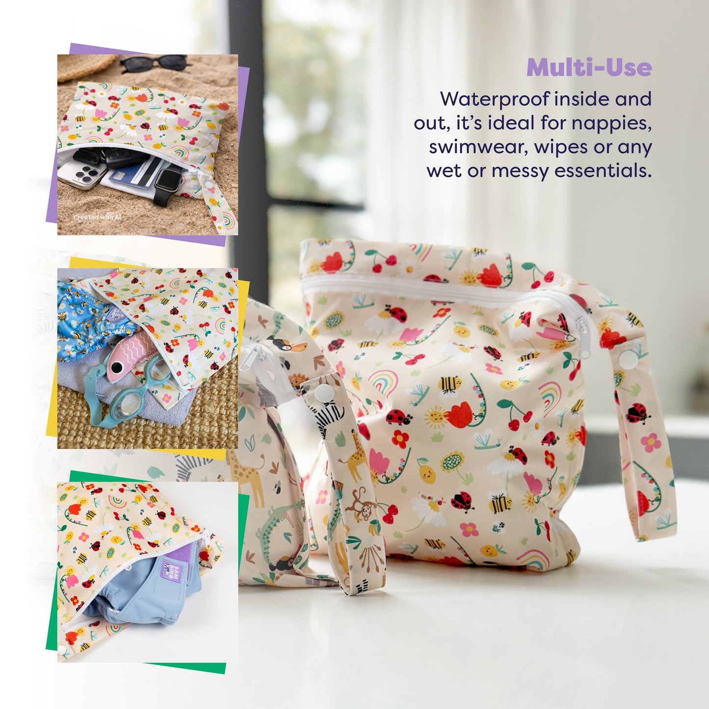 The Everything Reusable Nappy Bundle in Garden Party