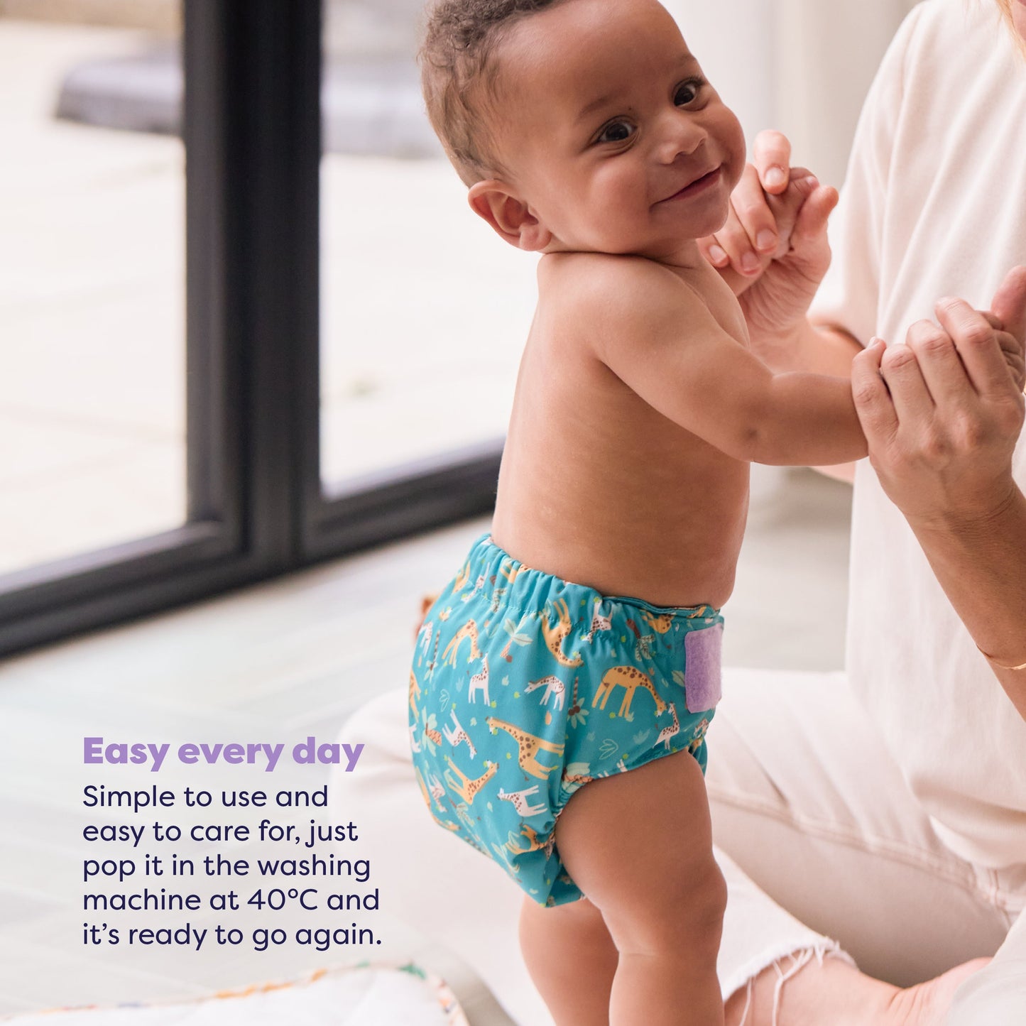The Essentials Reusable Nappy Bundle in Wild Life + Pastels