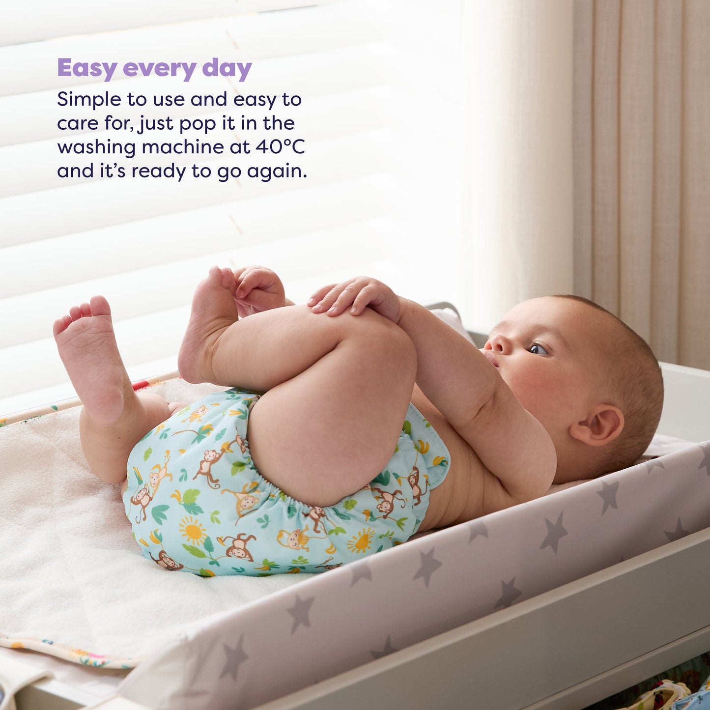 Revolutionary Reusable Nappy in Cheeky Monkeys