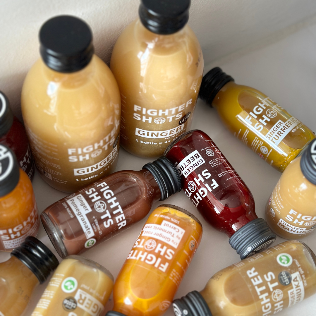 Fighter Shots 100% VEGAN Ginger + Beetroot, 12 x 60ml
