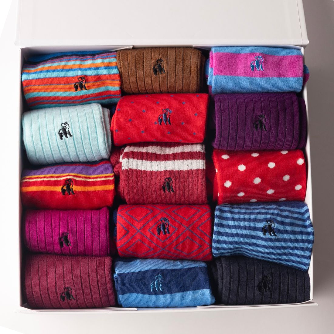 Ultimate Style Sock Box - 15 Pairs of Bamboo Socks