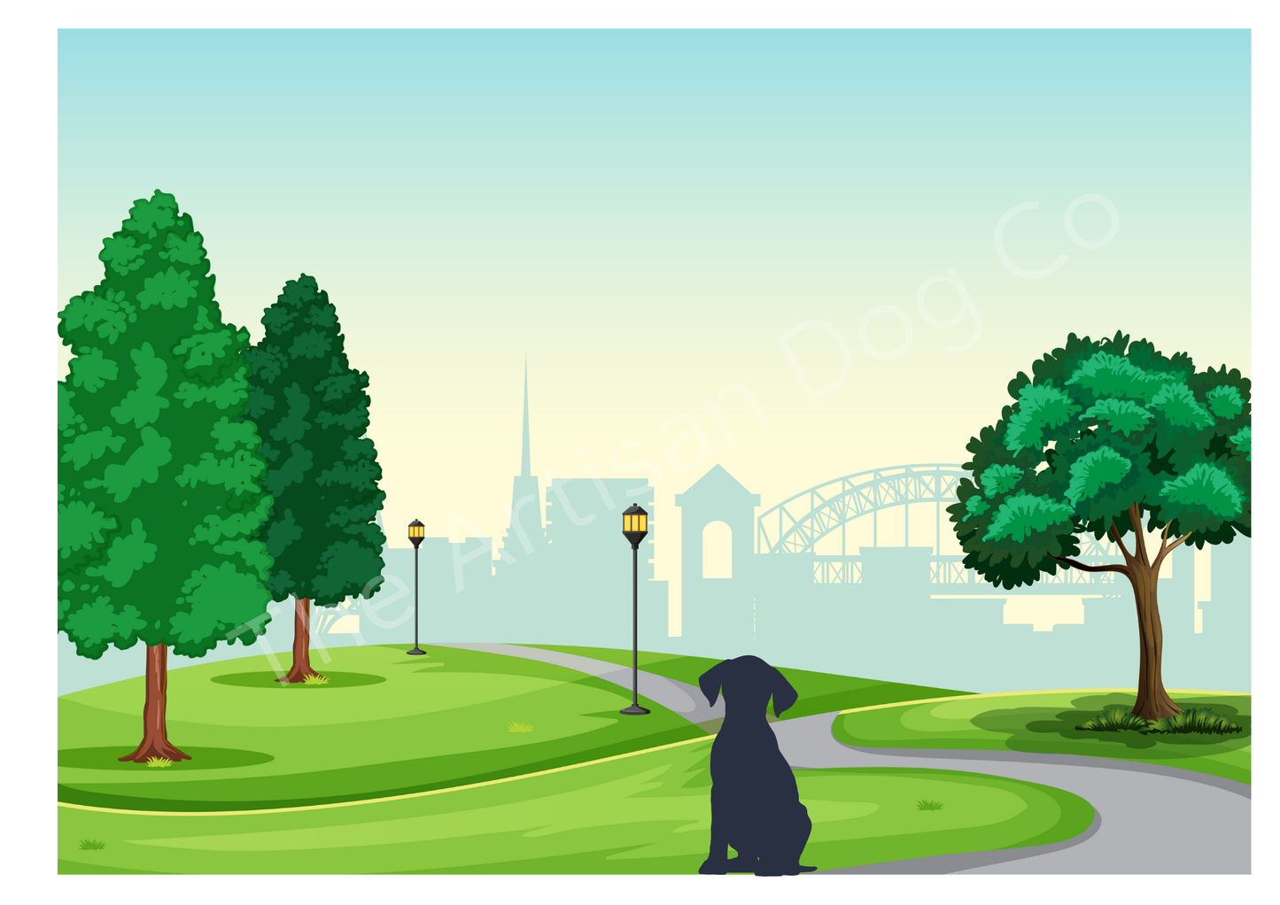 Dog in Nature Prints - different sizes