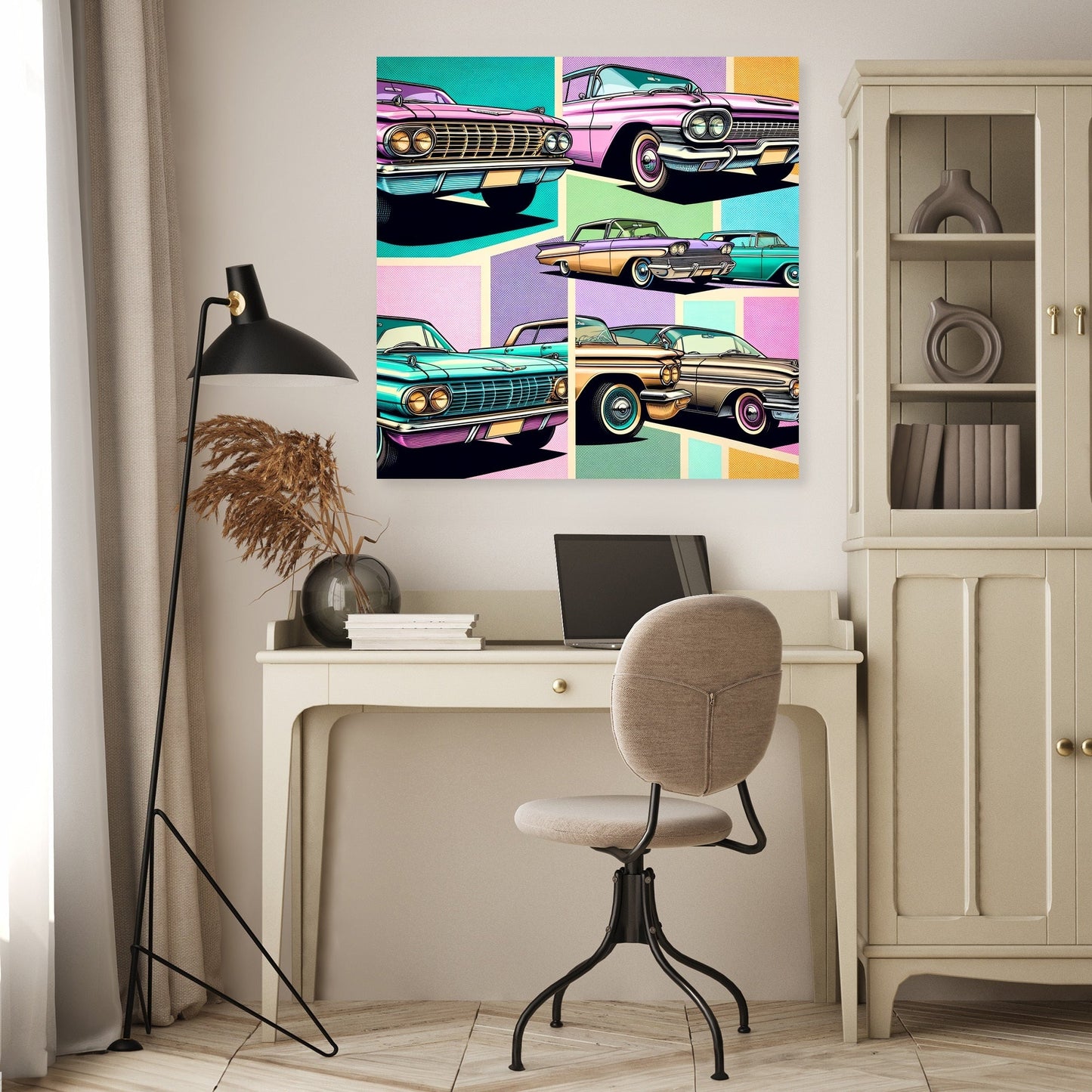 Pastel Pop Motors Canvas