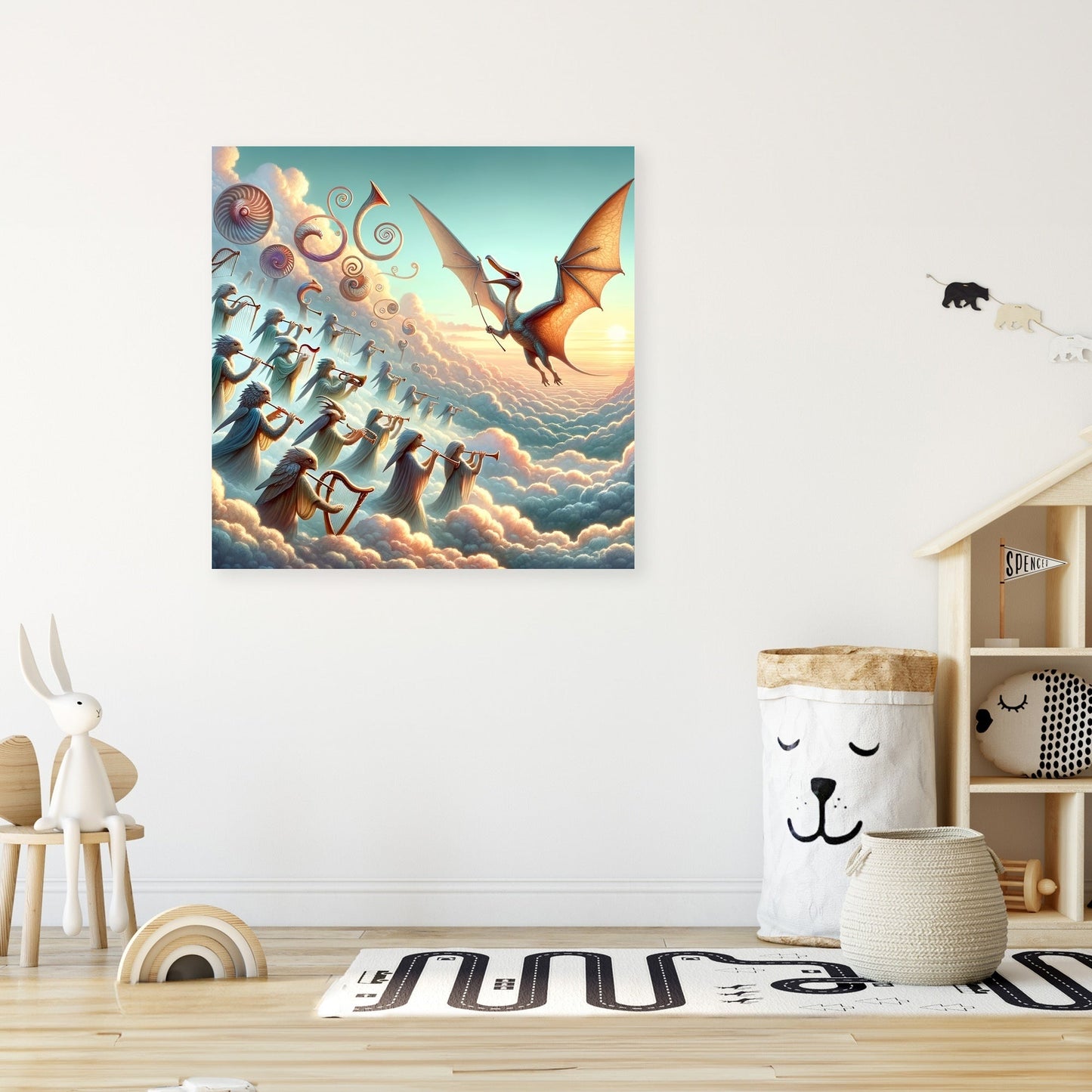 Sky Symphony Pterodactyl Canvas