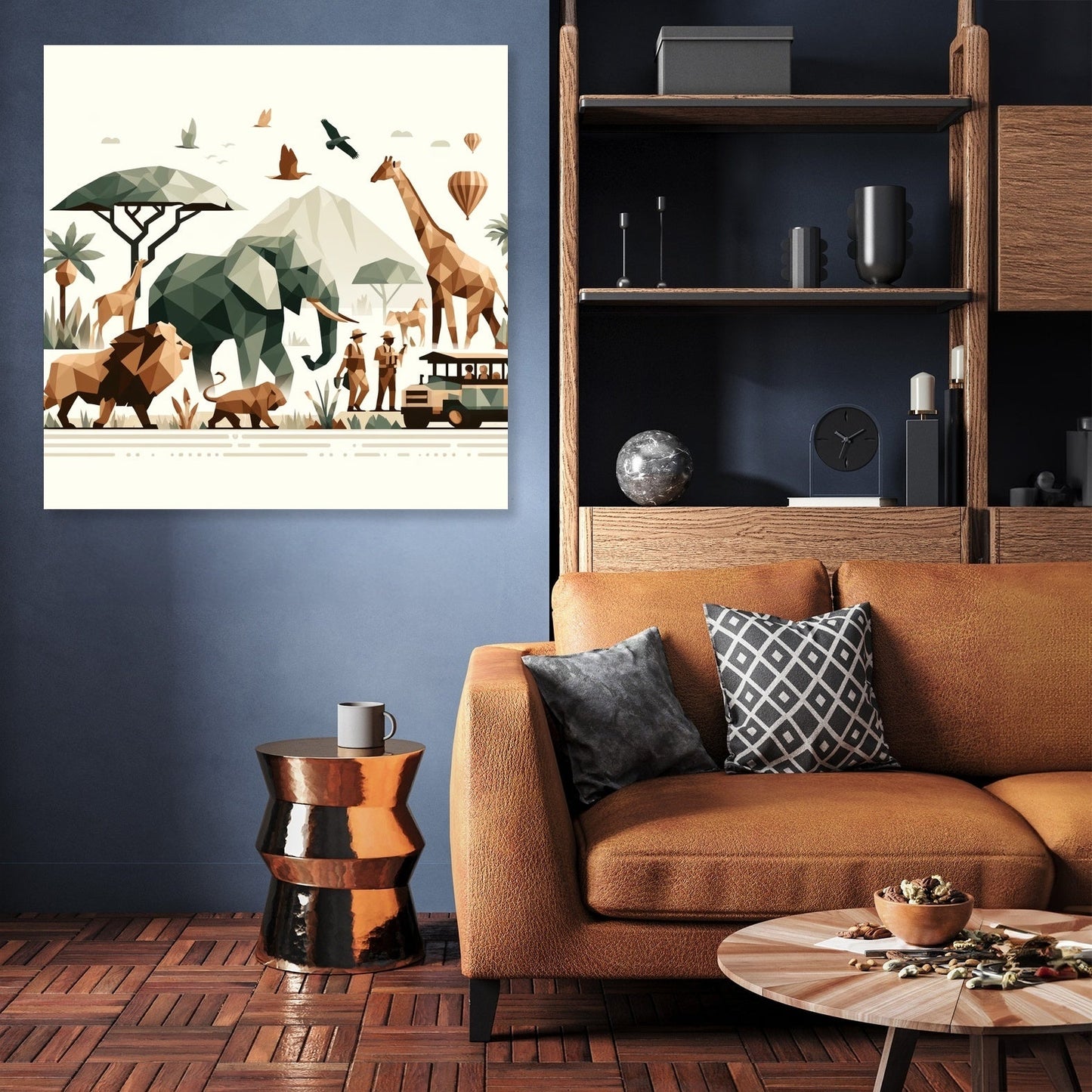 Geometric Safari Canvas