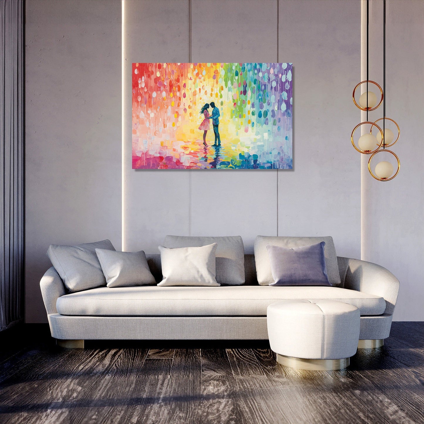 Colourful Rain Dance Canvas
