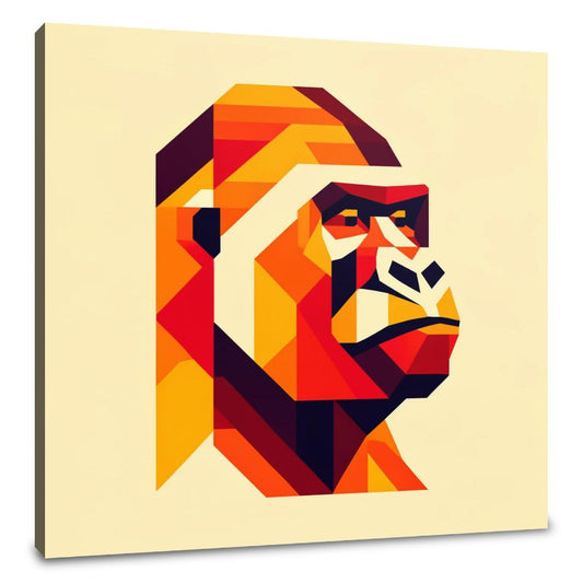 Geometric Gorilla Canvas
