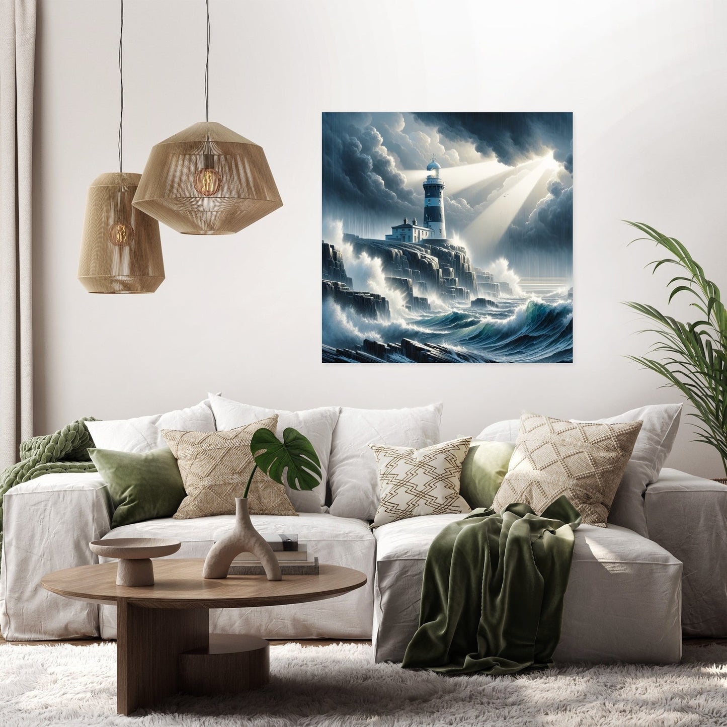 Stormwatch Lighthouse Canvas