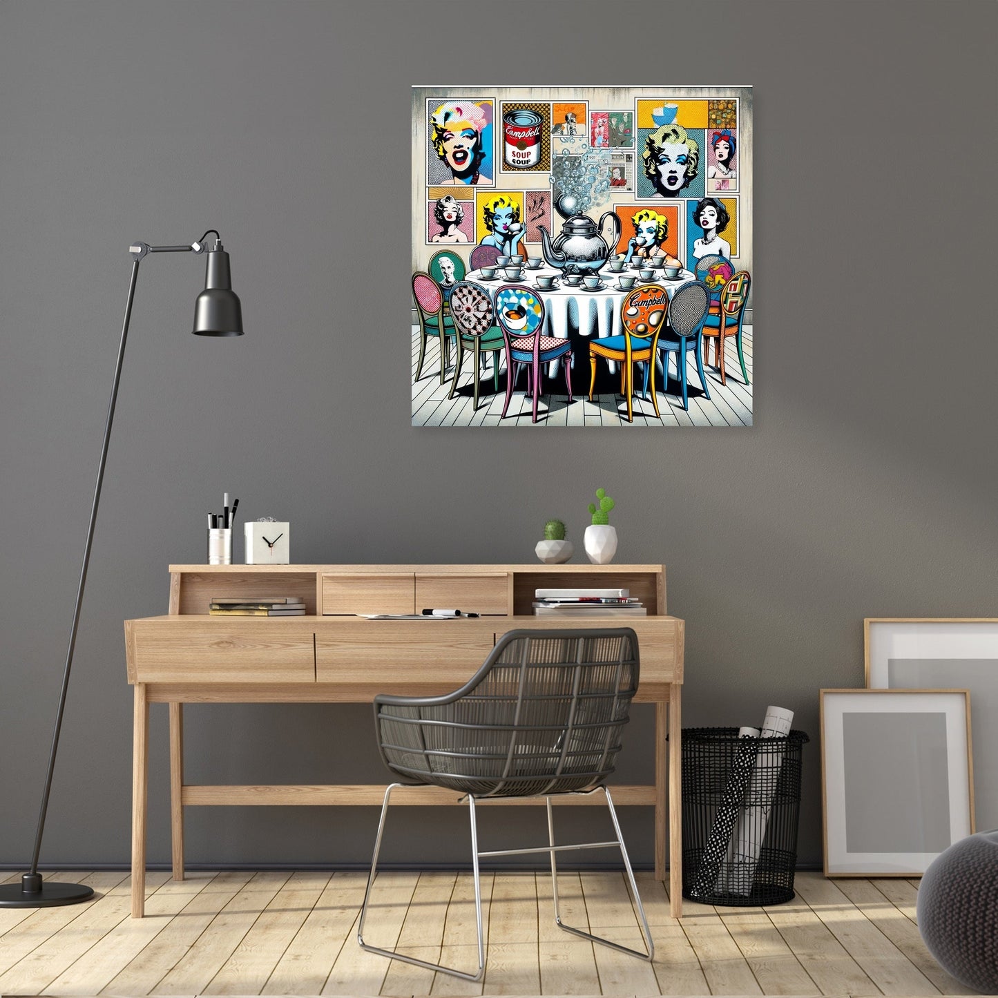 Modern Pop Tea Party Canvas