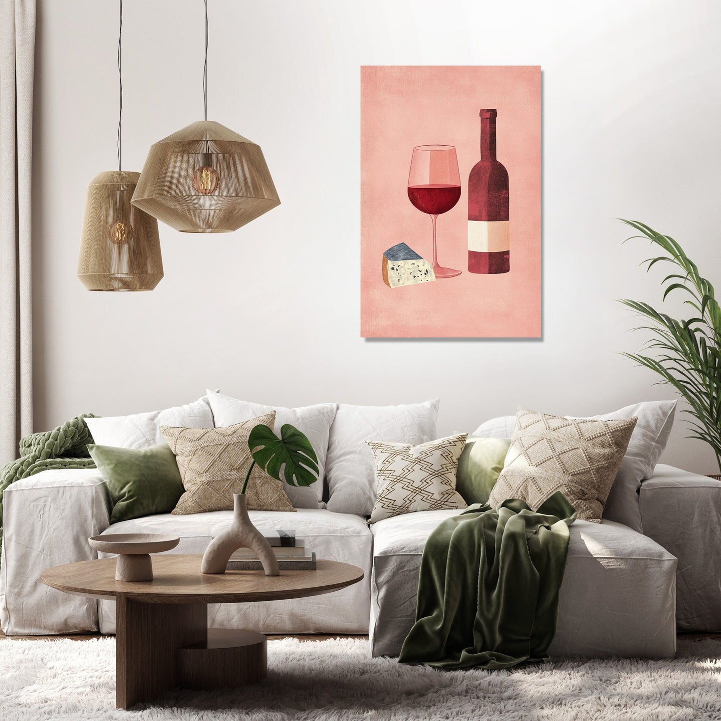 Wine and Cheese Canvas