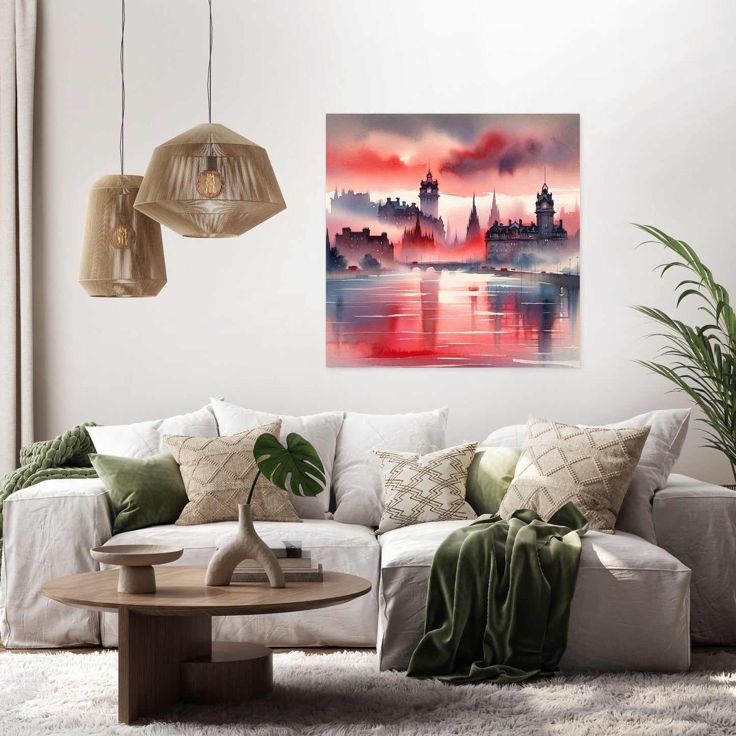Edinburgh Sunset Serenity Canvas