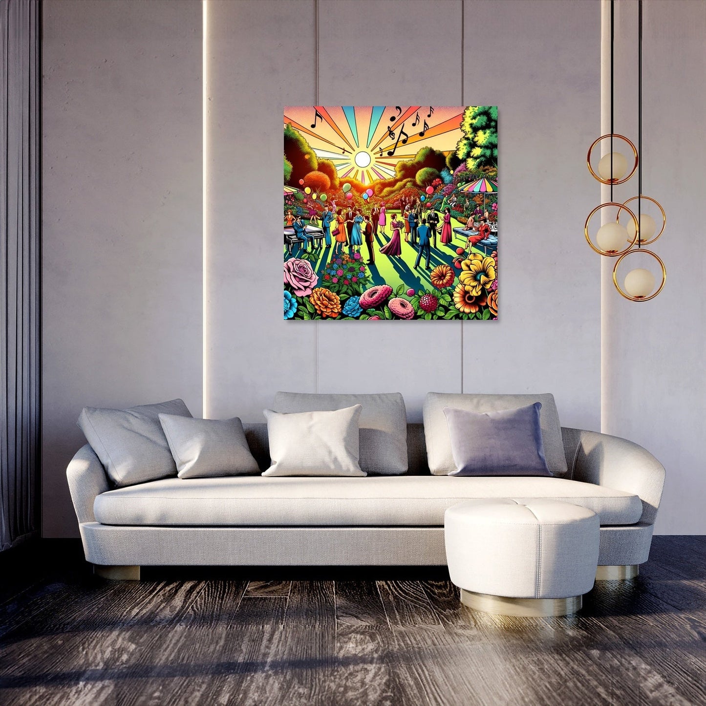 Pop Art Garden Soirée Canvas