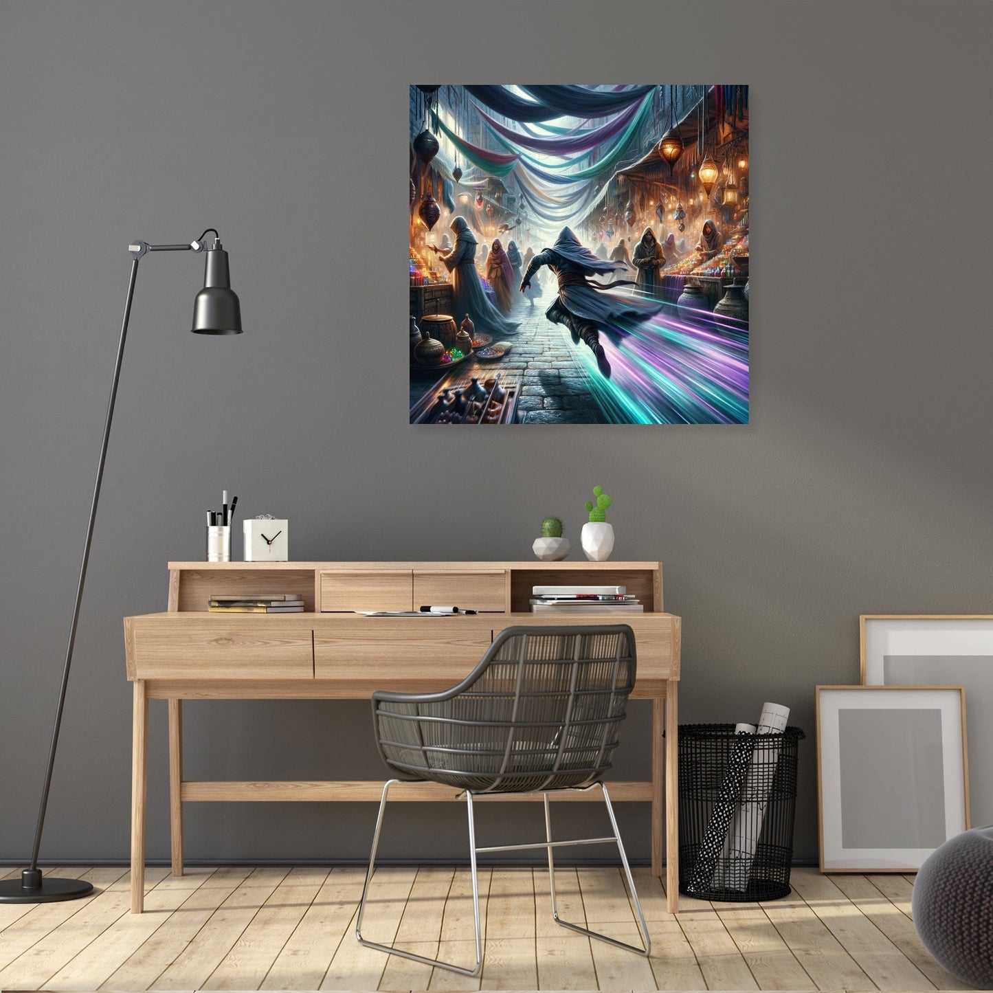 Market Chase Mystery Canvas