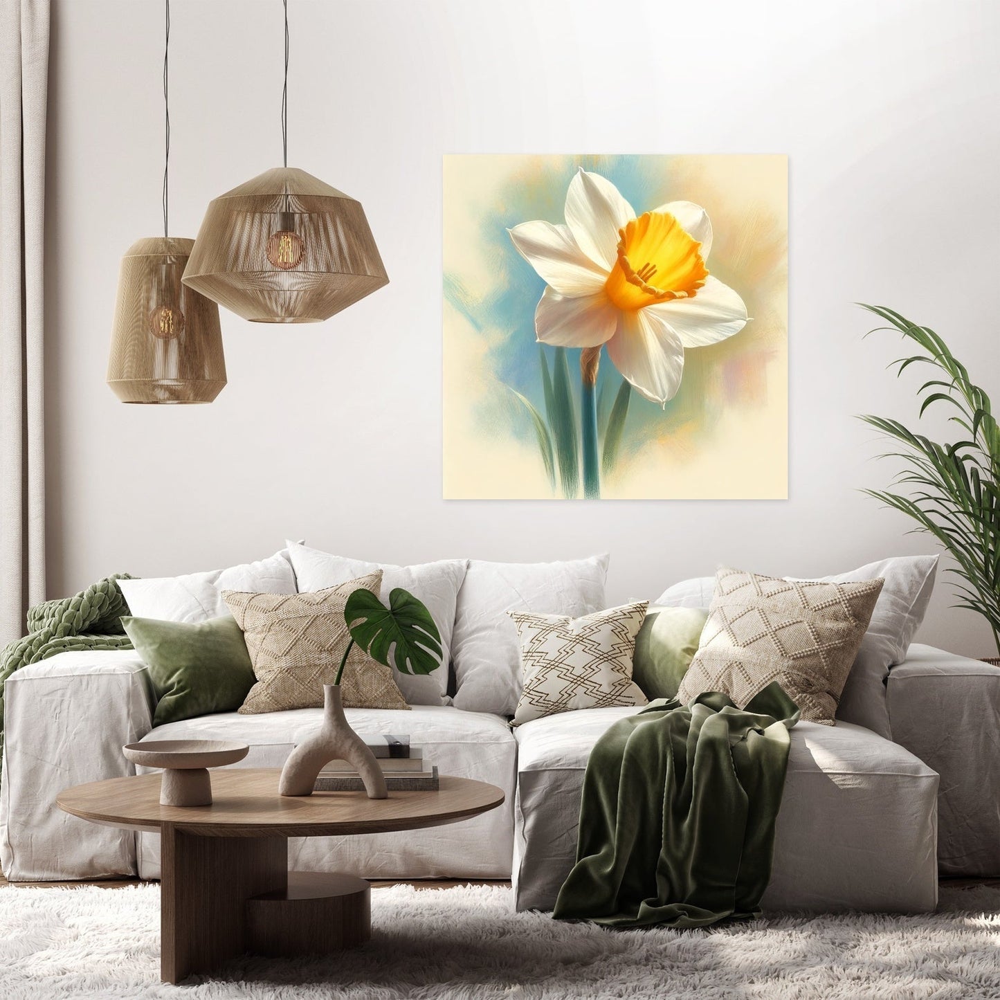 Pastel Spring Daffodil Canvas