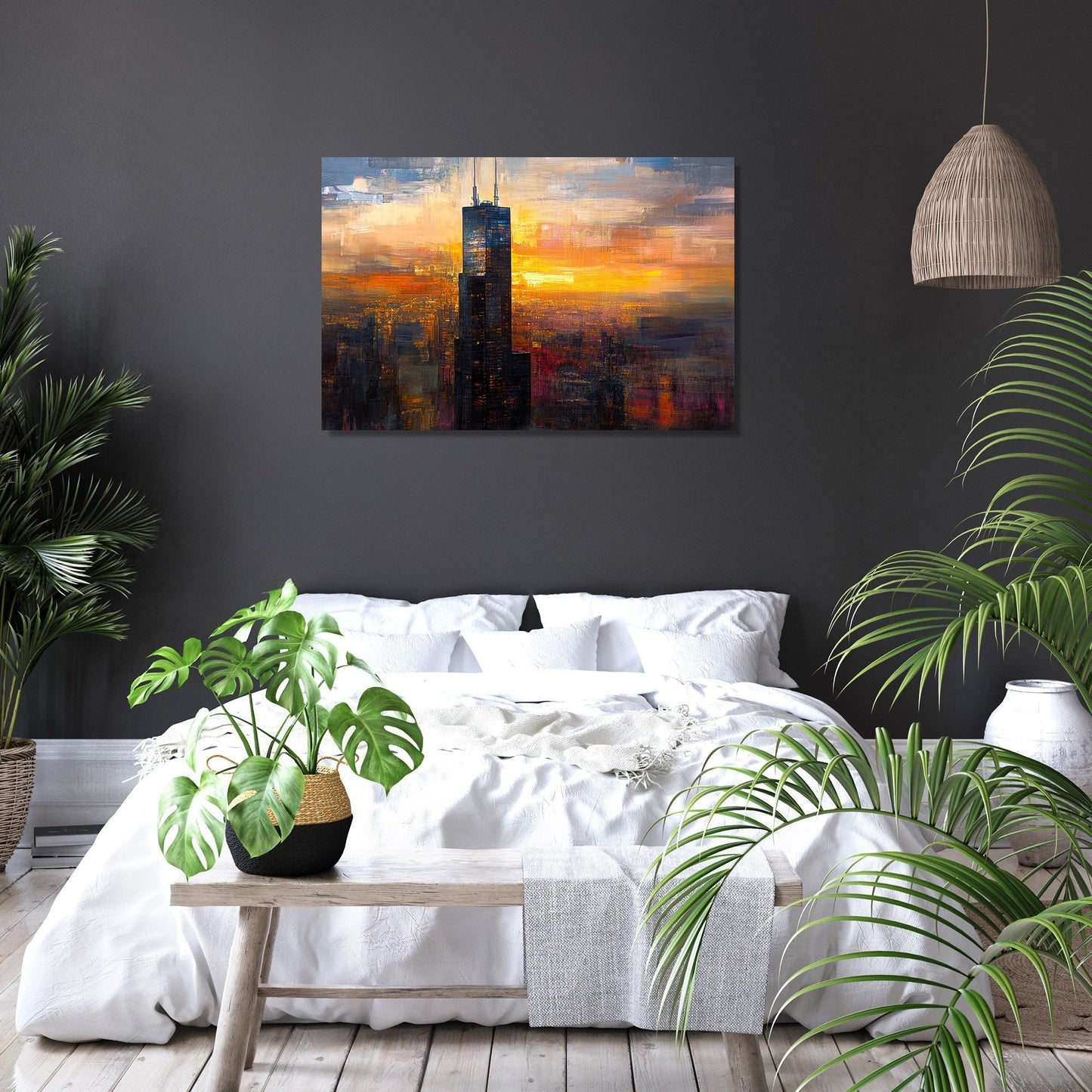 Willis Tower Evening Canvas