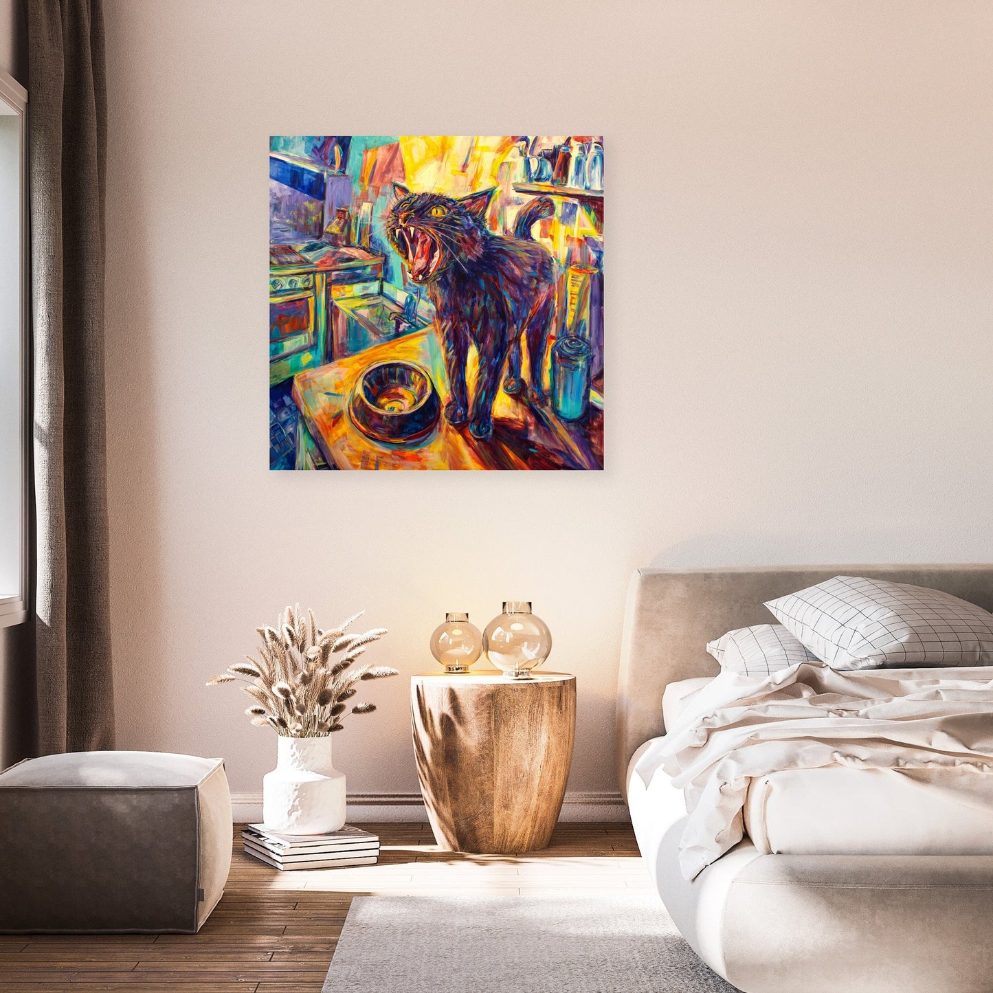 Cat's Dawn Cry Canvas