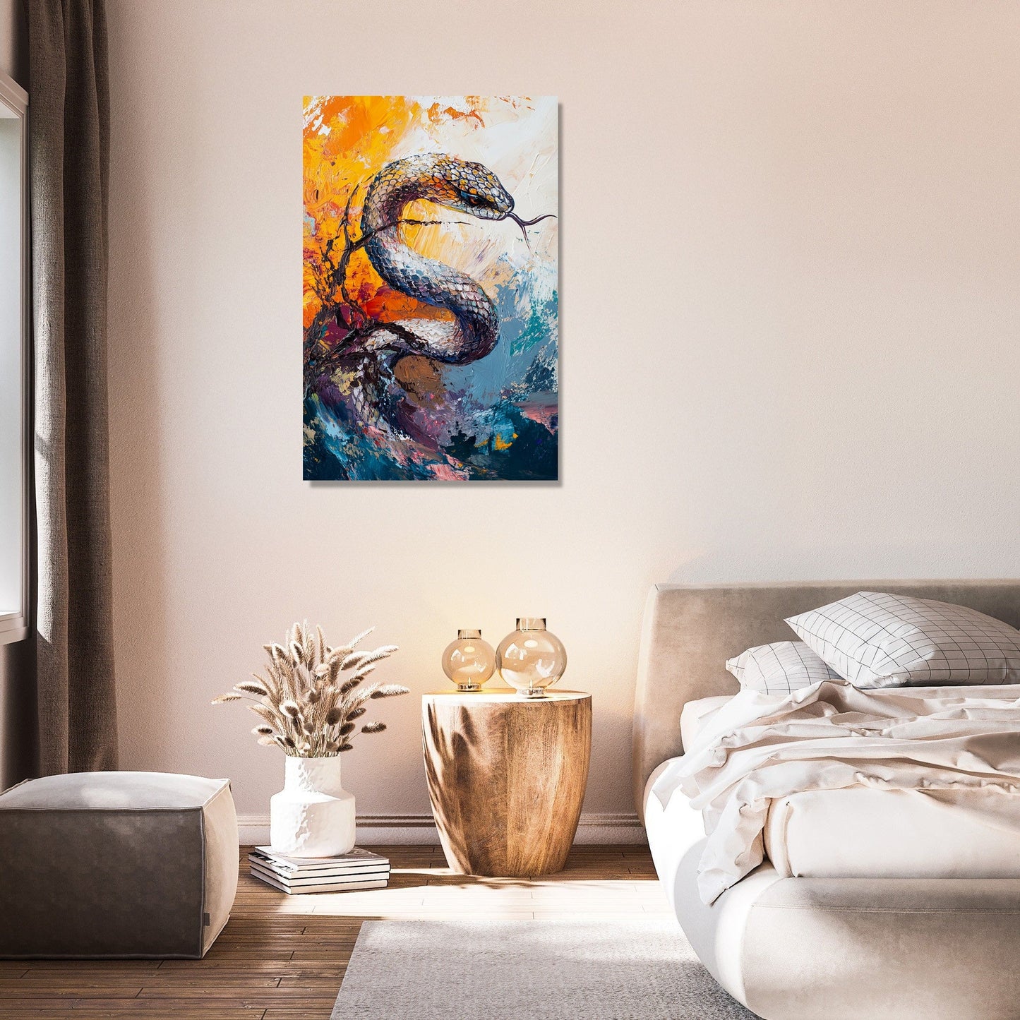 Coiled Snake Canvas