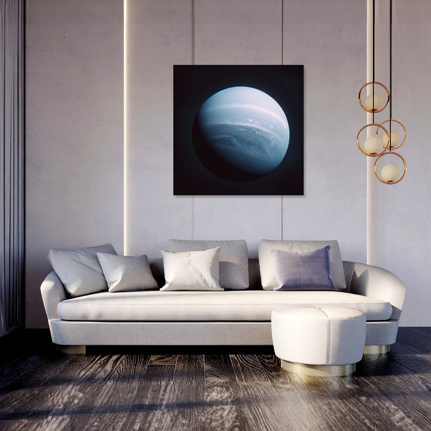 Uranus' Celestial Calm Canvas
