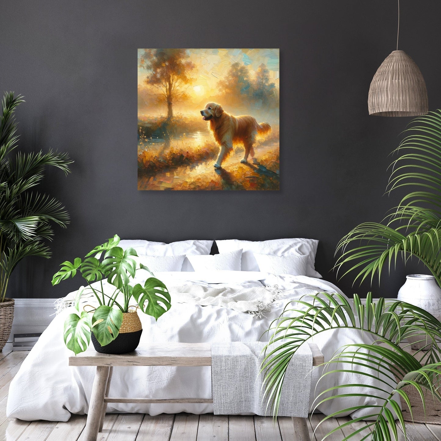 Golden Sunrise Stroll Canvas