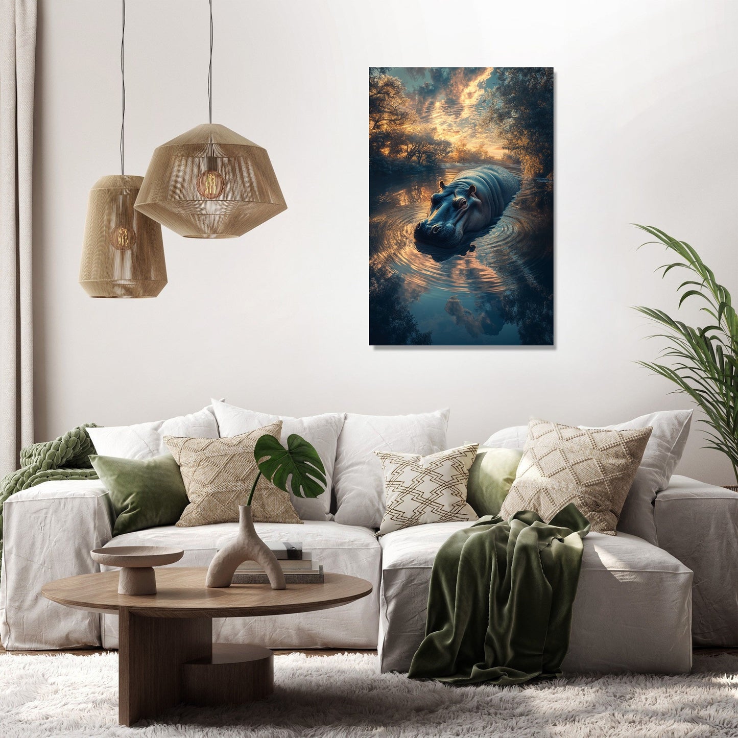 Hippo’s Dream Afloat Canvas