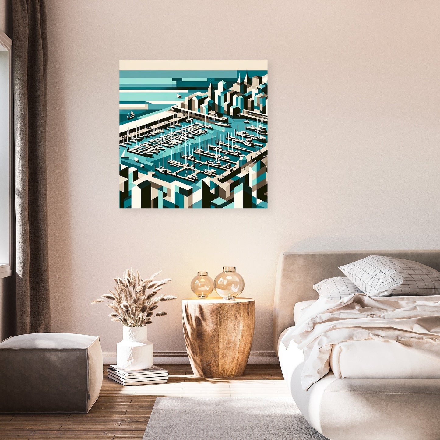 Abstract Brighton Marina Canvas