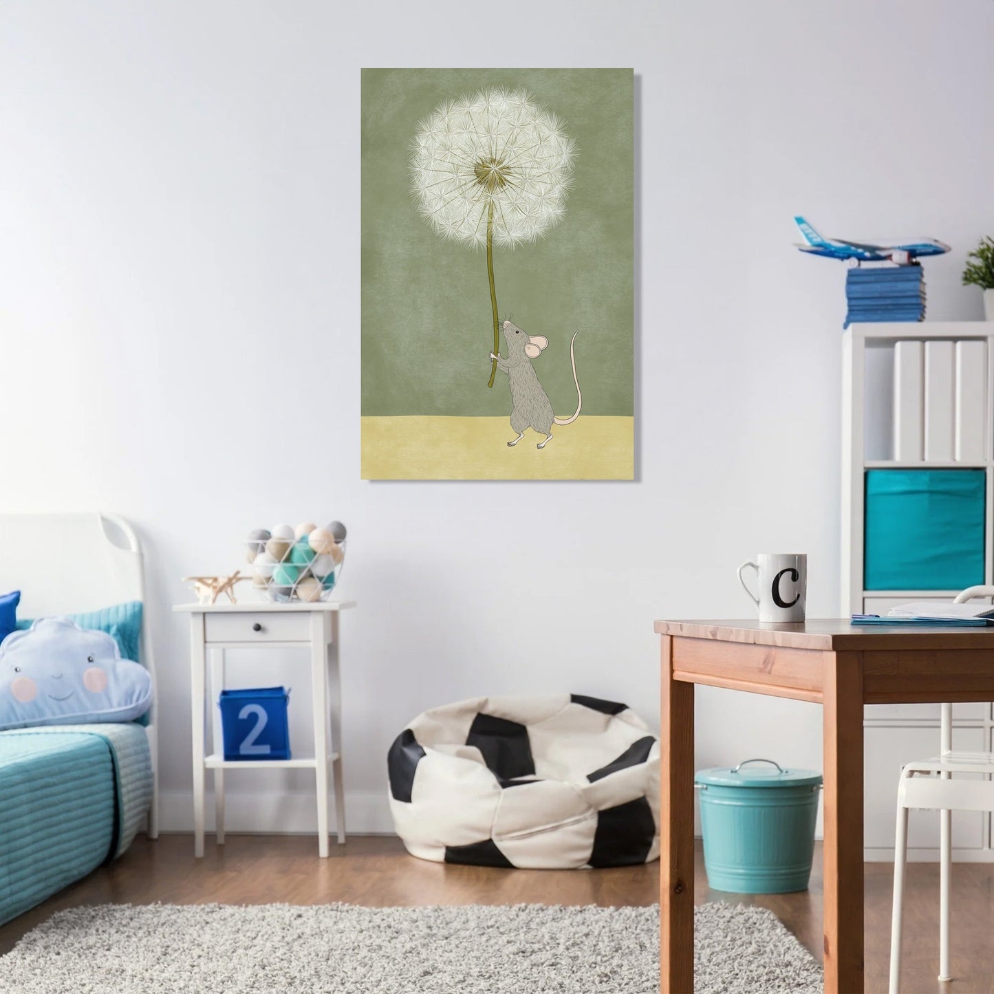 Mouse and Dandelion Canvas