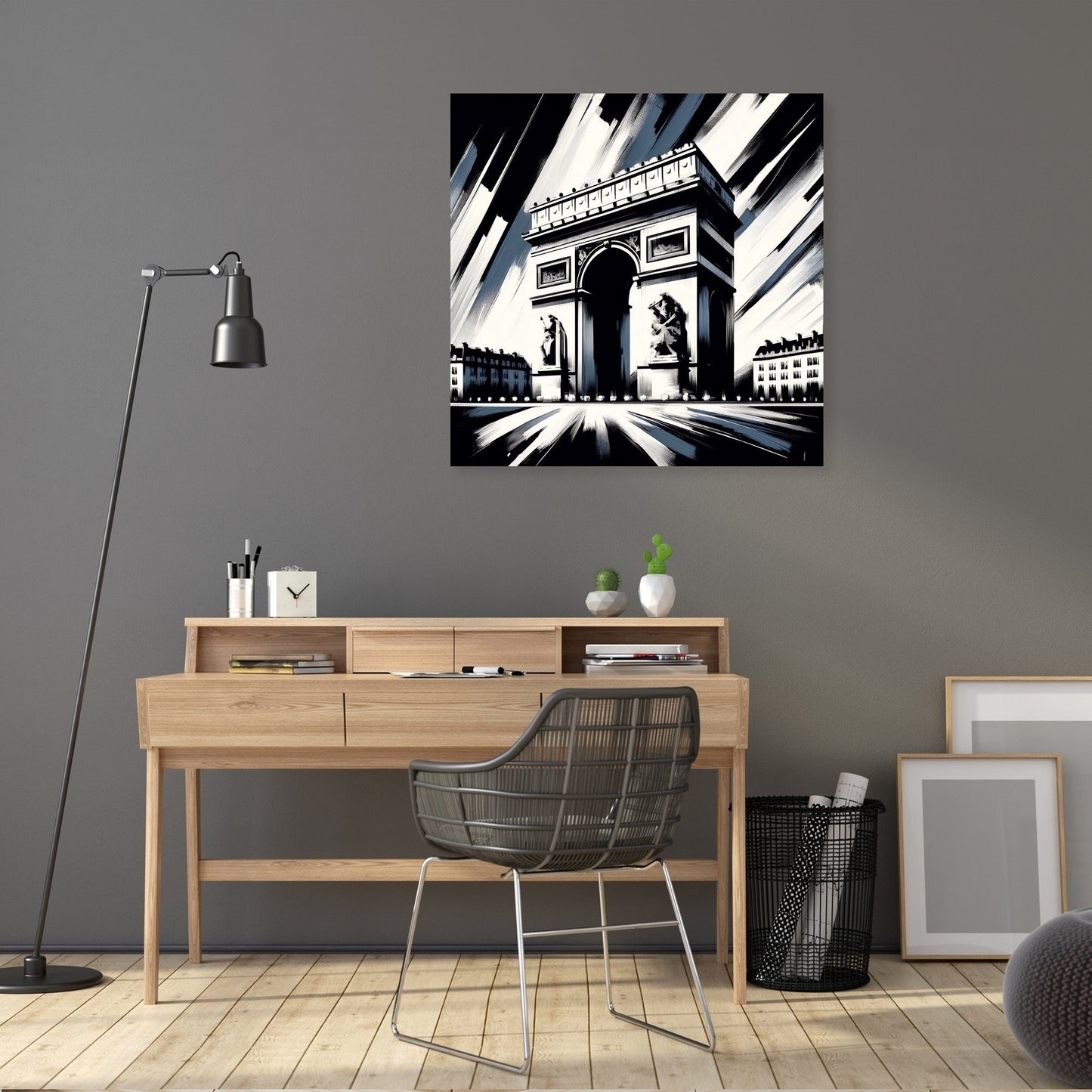 Arc de Triomphe in Contrast Paris Canvas
