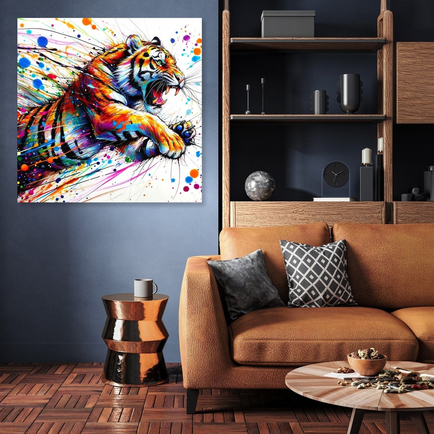 Dynamic Tiger Leap Canvas