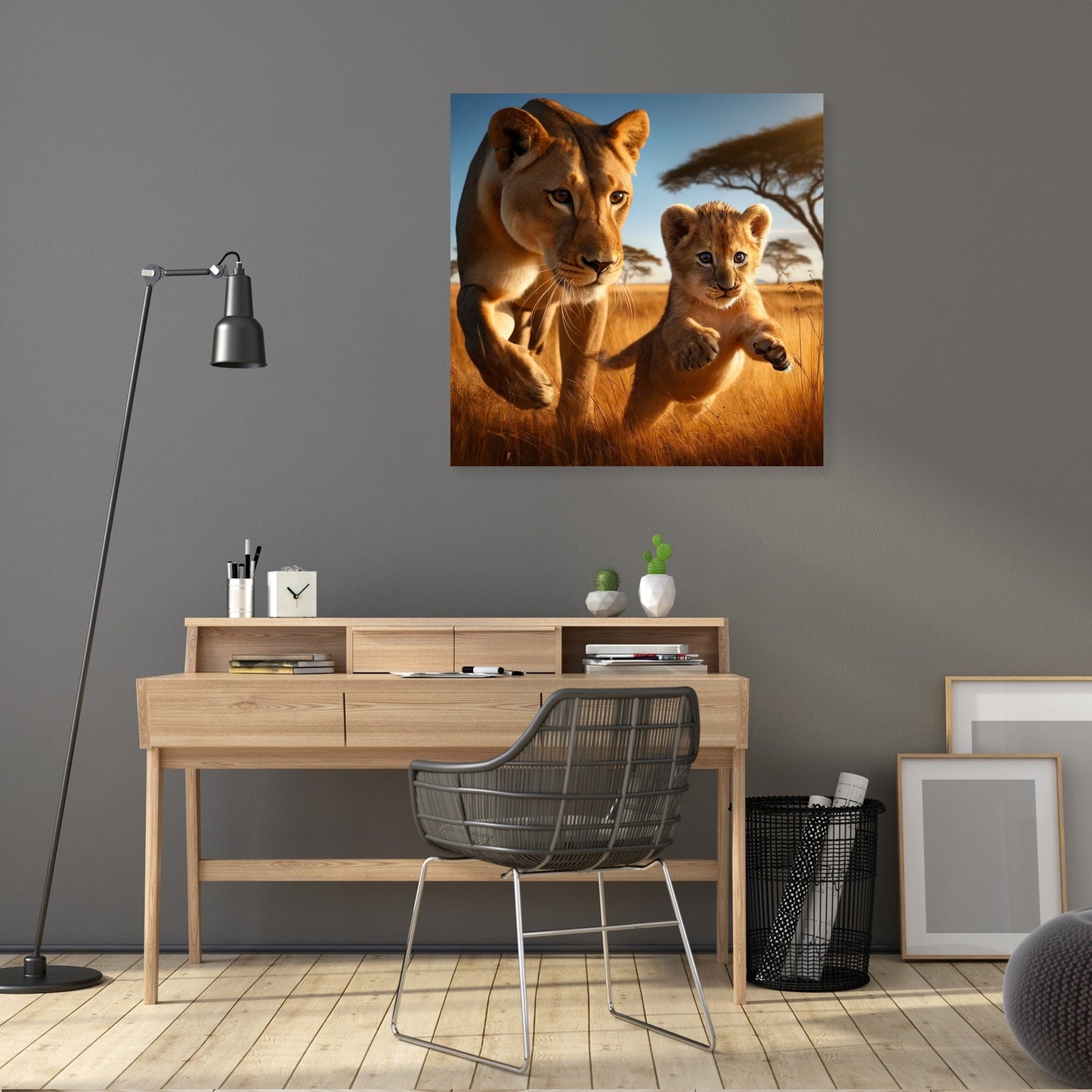 Playful Lions Canvas