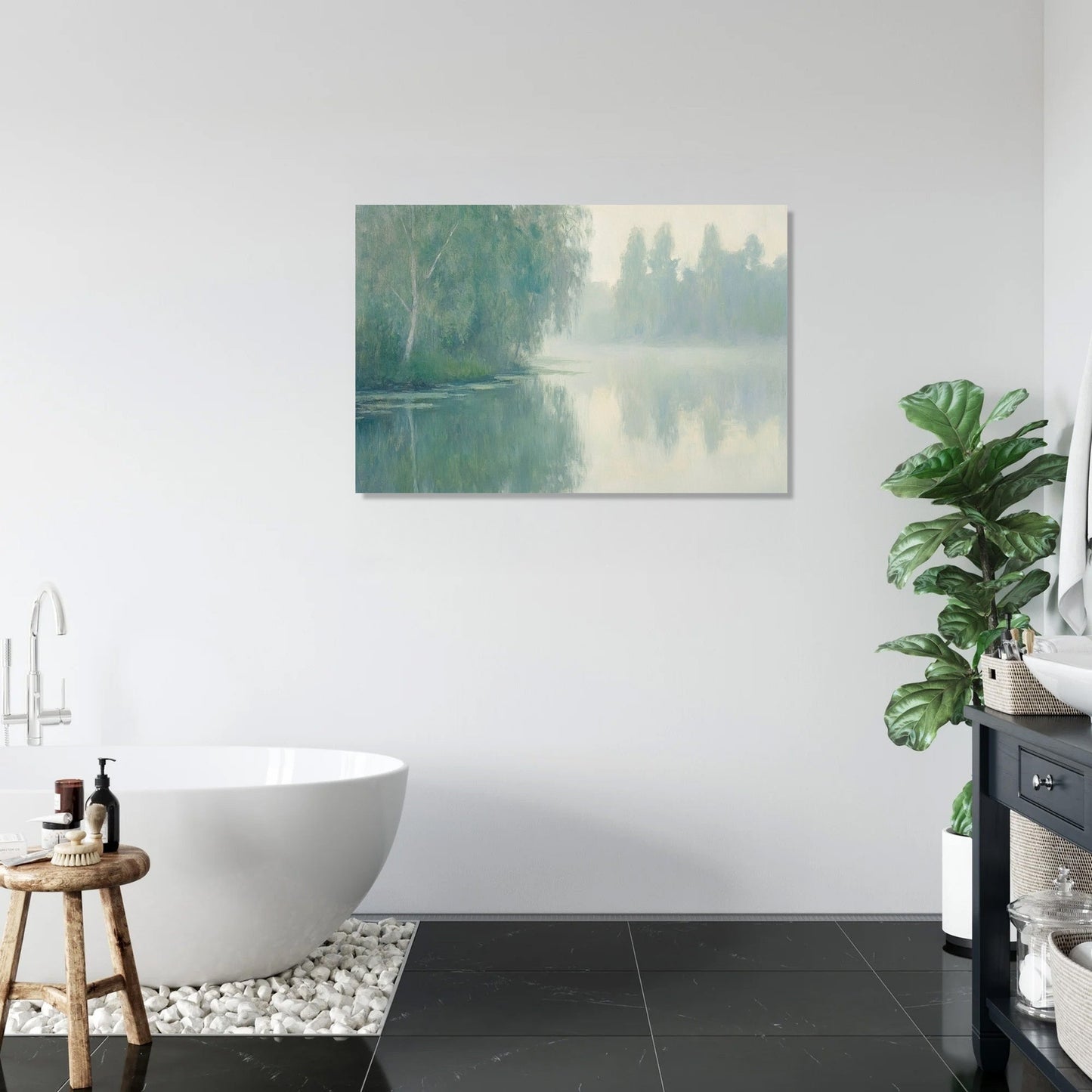 Misty Lagoon Canvas