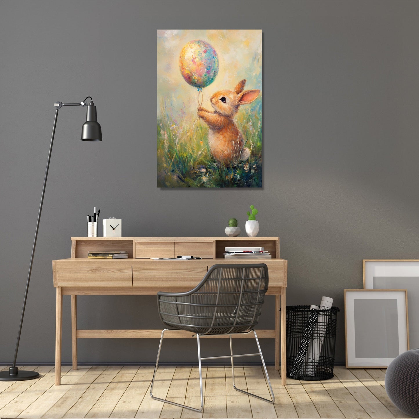 Bunny's Easter Balloon Canvas