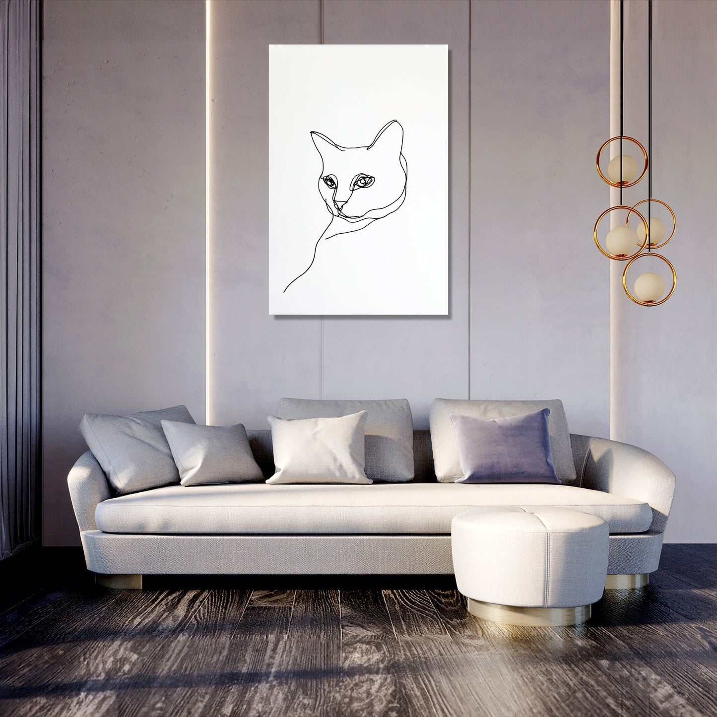 Elegant Feline Canvas