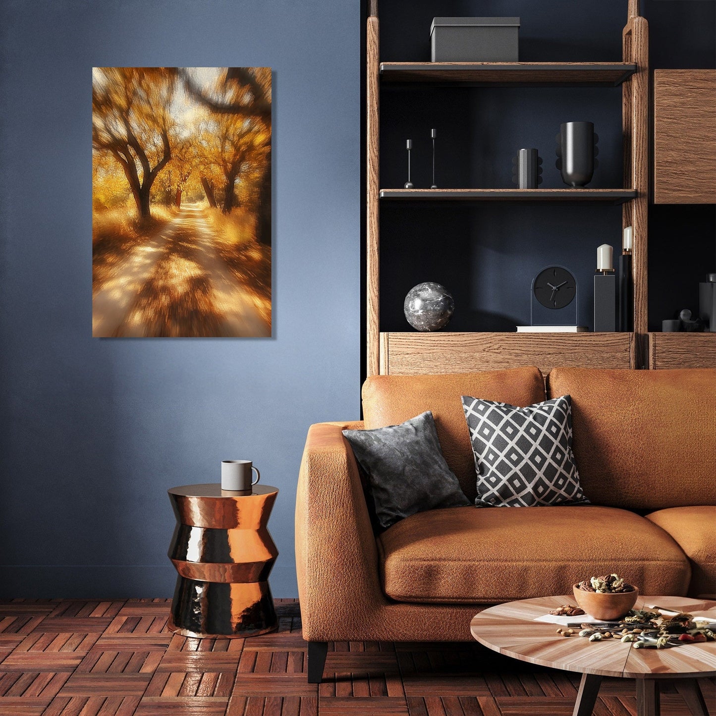 Golden Autumn Whirl Canvas