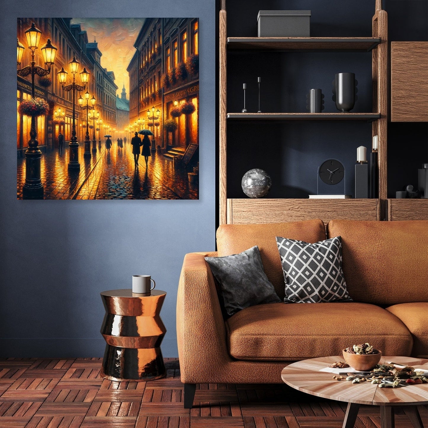 Rainy Evening Romance Canvas