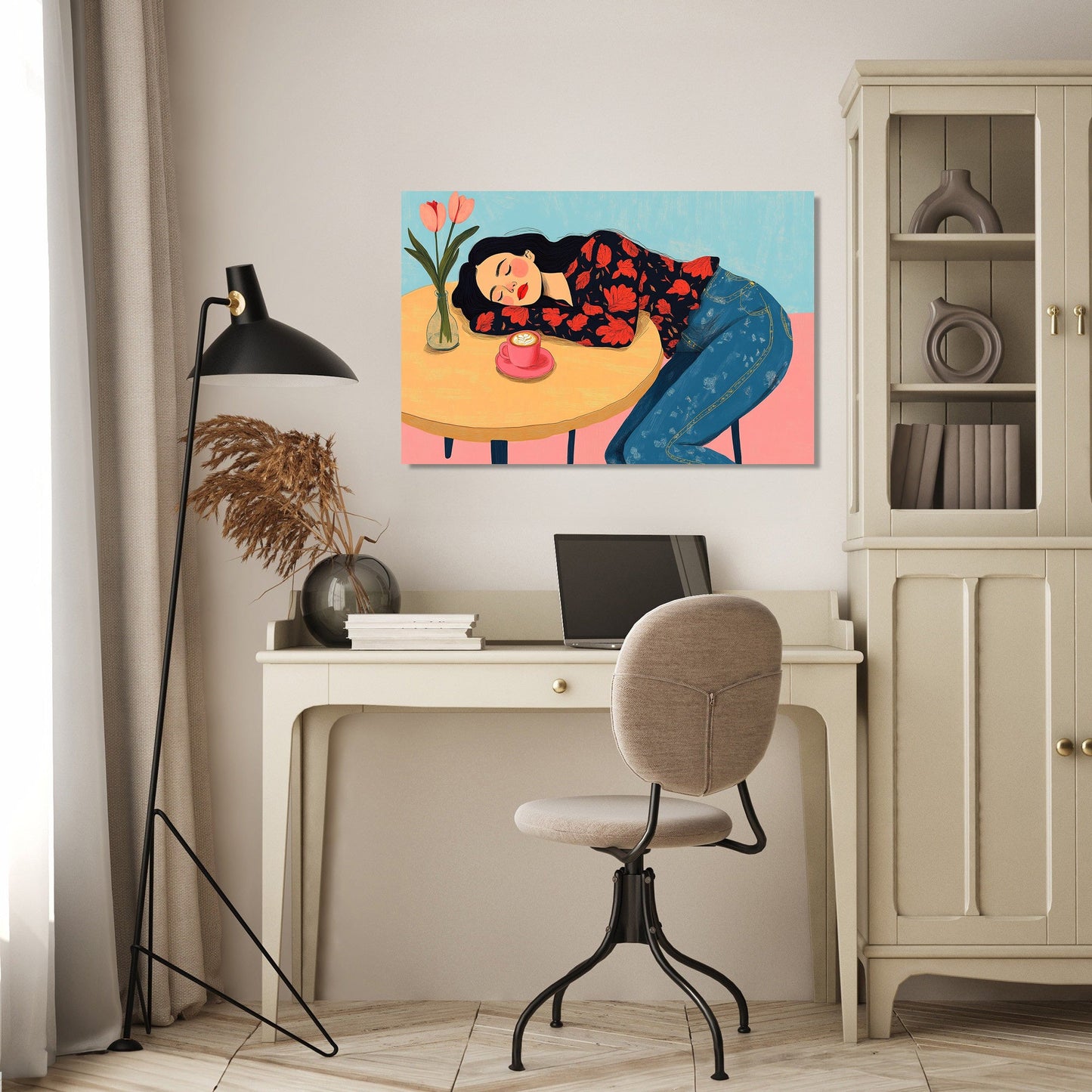 Dreaming by the Tulip Canvas