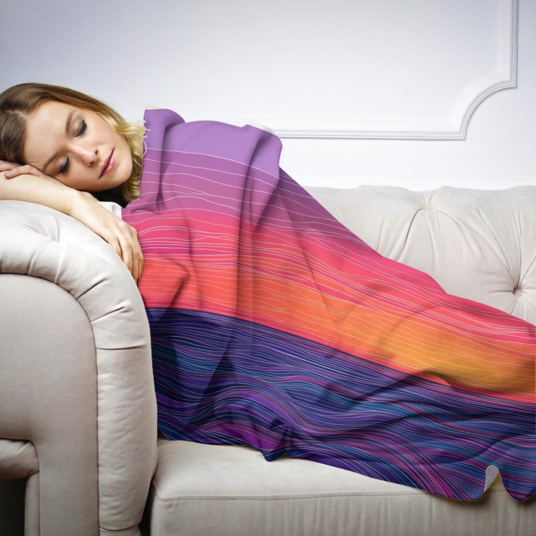 Sunset Waves Blanket
