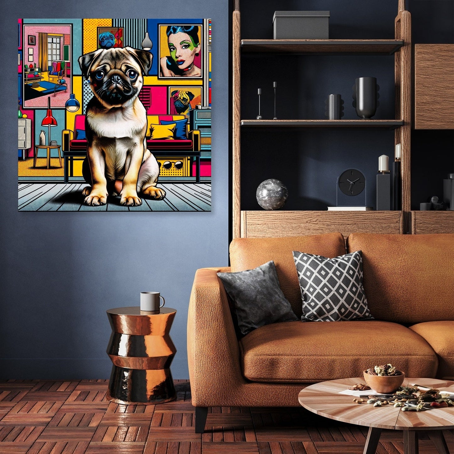 Pop Art Pug Canvas