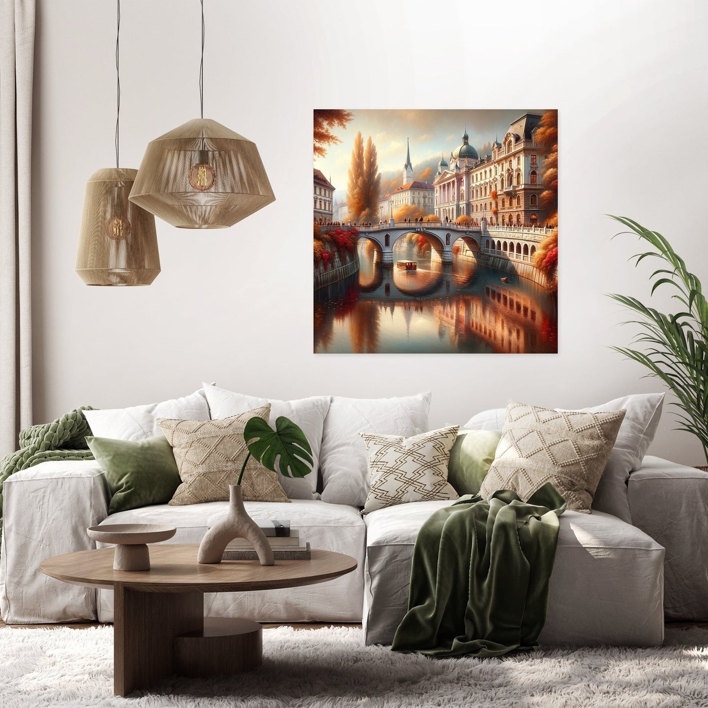 Autumn at Triple Bridge Canvas