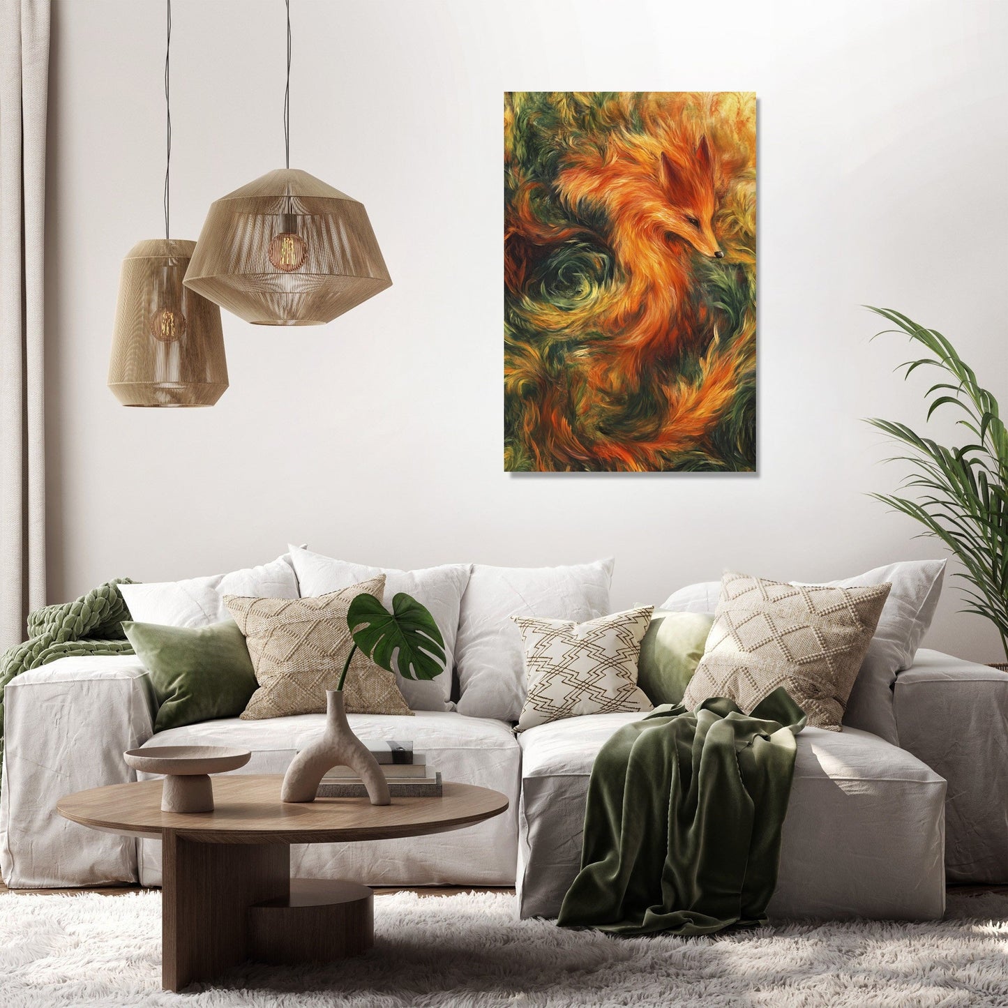 Fox in the Brush Canvas