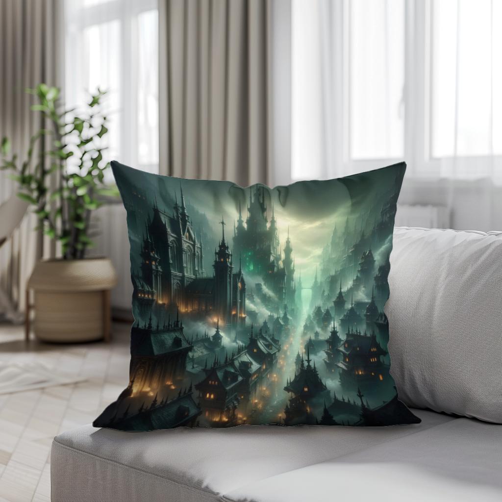 Gothic Undercity Cotton Cushion