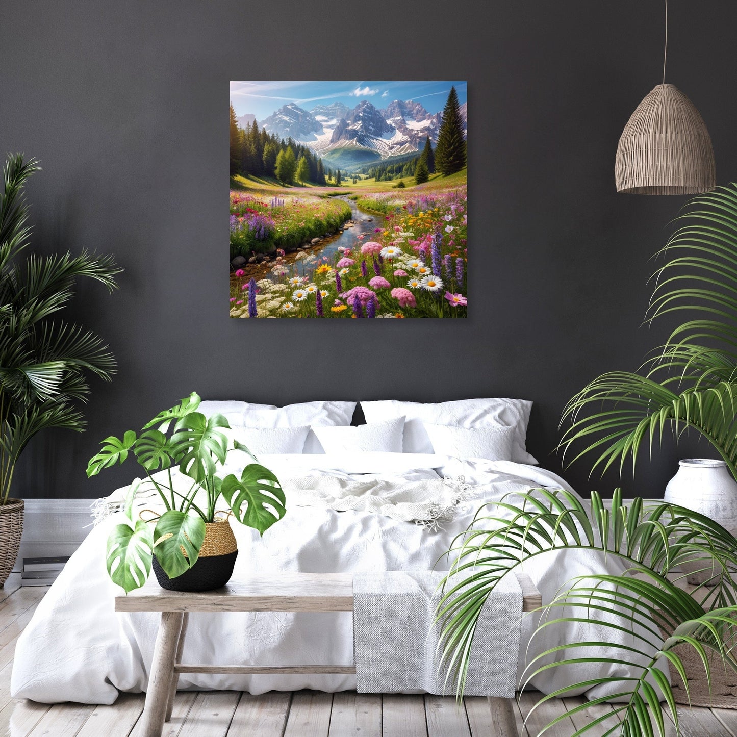 Alpine Meadow Bloom Canvas