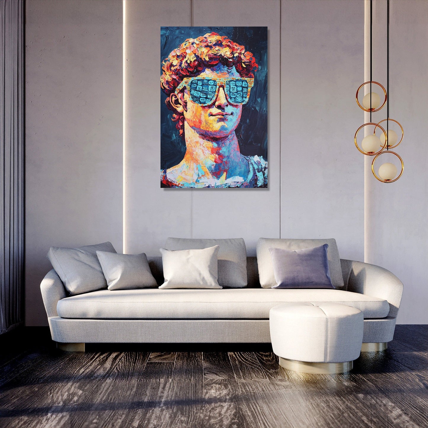 David Emoji Mosaic Canvas