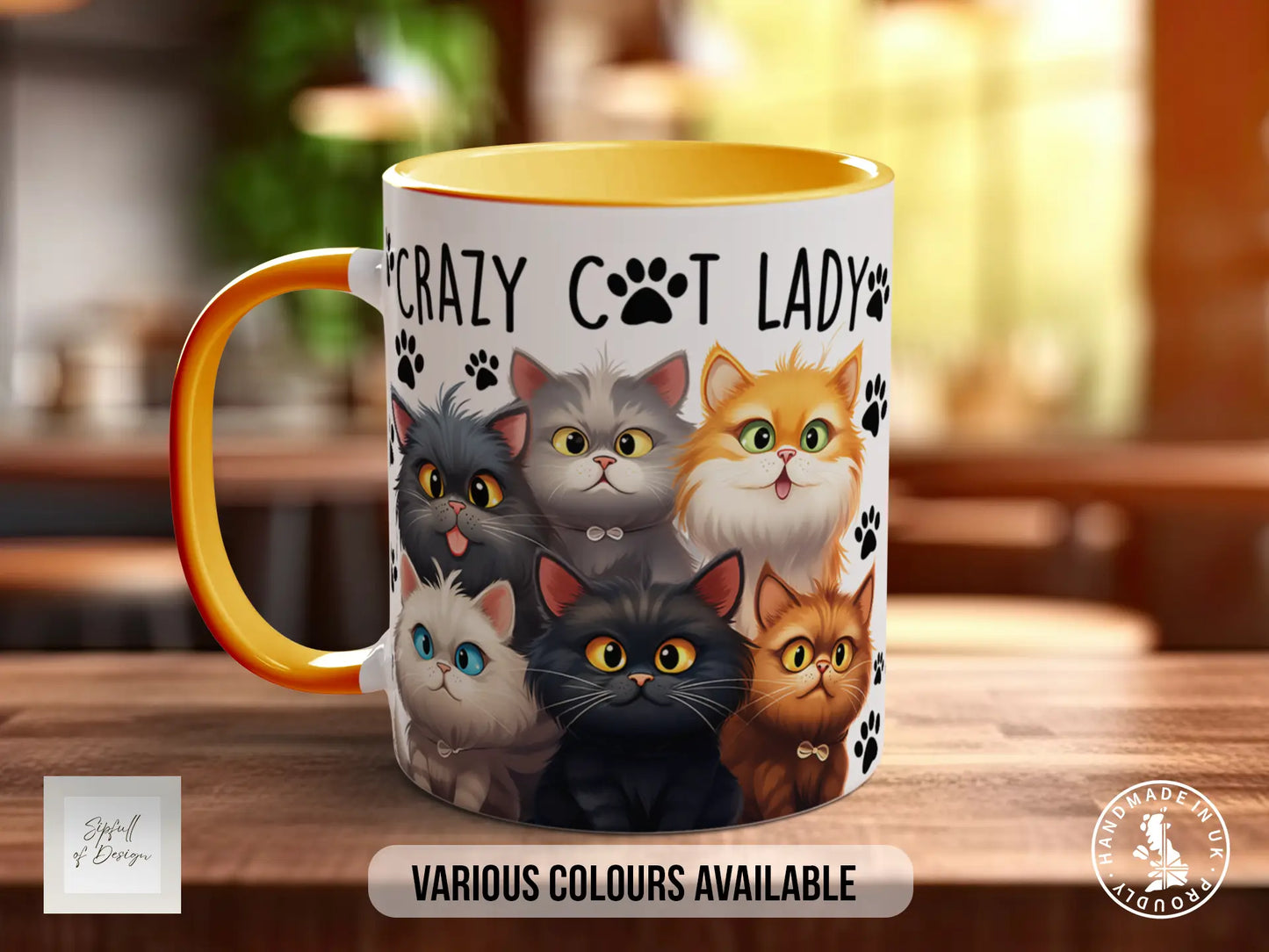 Crazy Cat Lady Mug | Funny Cat Lover Gift | Handmade UK