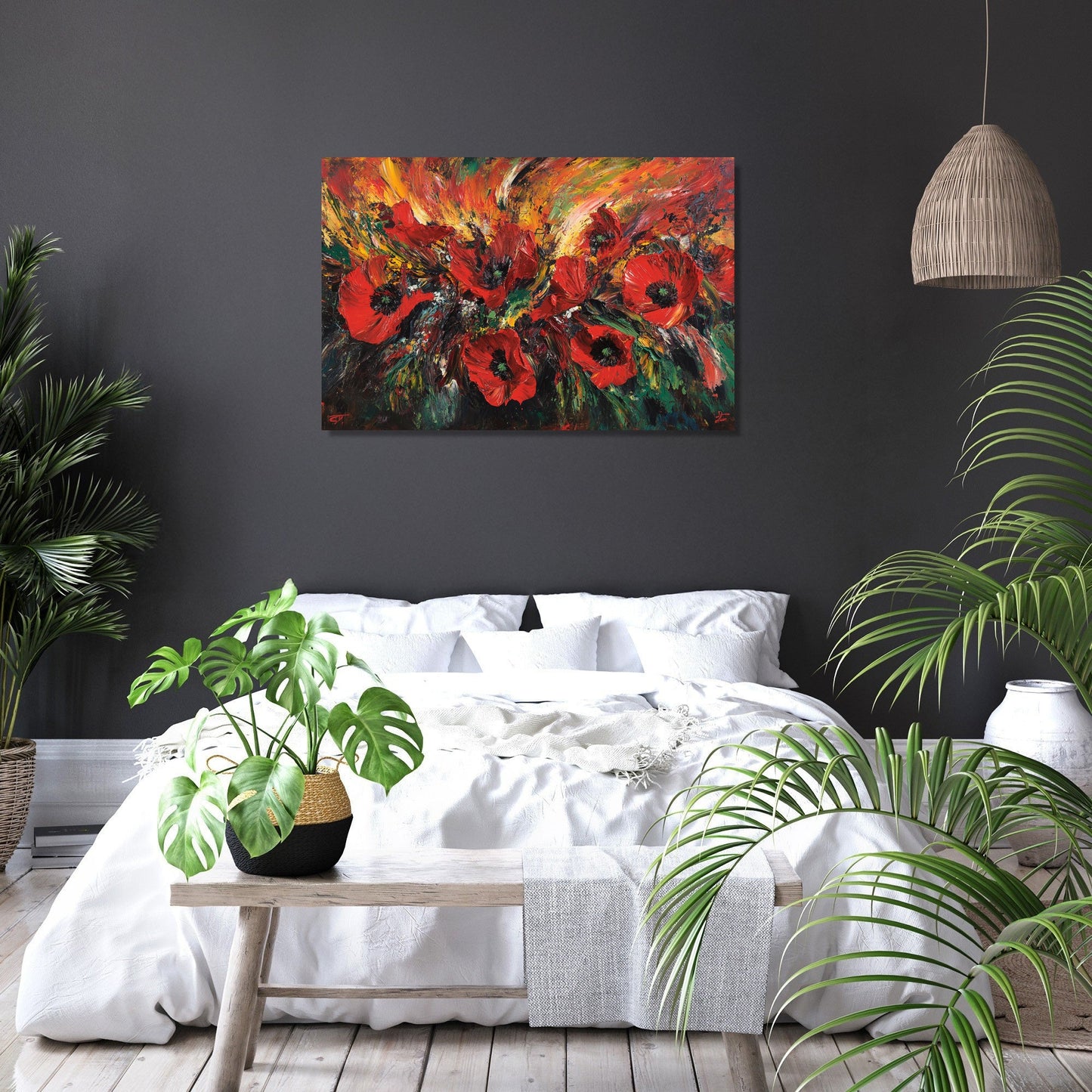 Poppy Burst Canvas