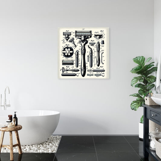 Charcoal-Infused Razor Patent Sketch Canvas